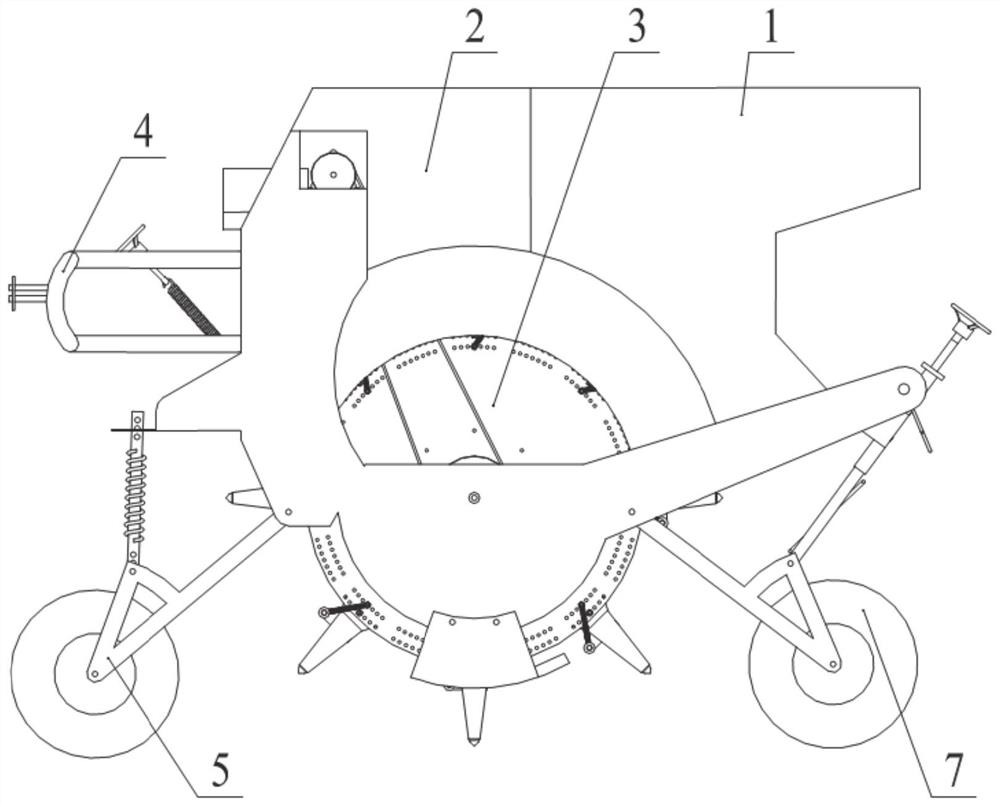 Dual-drive type on-film hole opening and seed sowing device and method