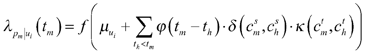 Interest point prediction method based on spatio-temporal point process