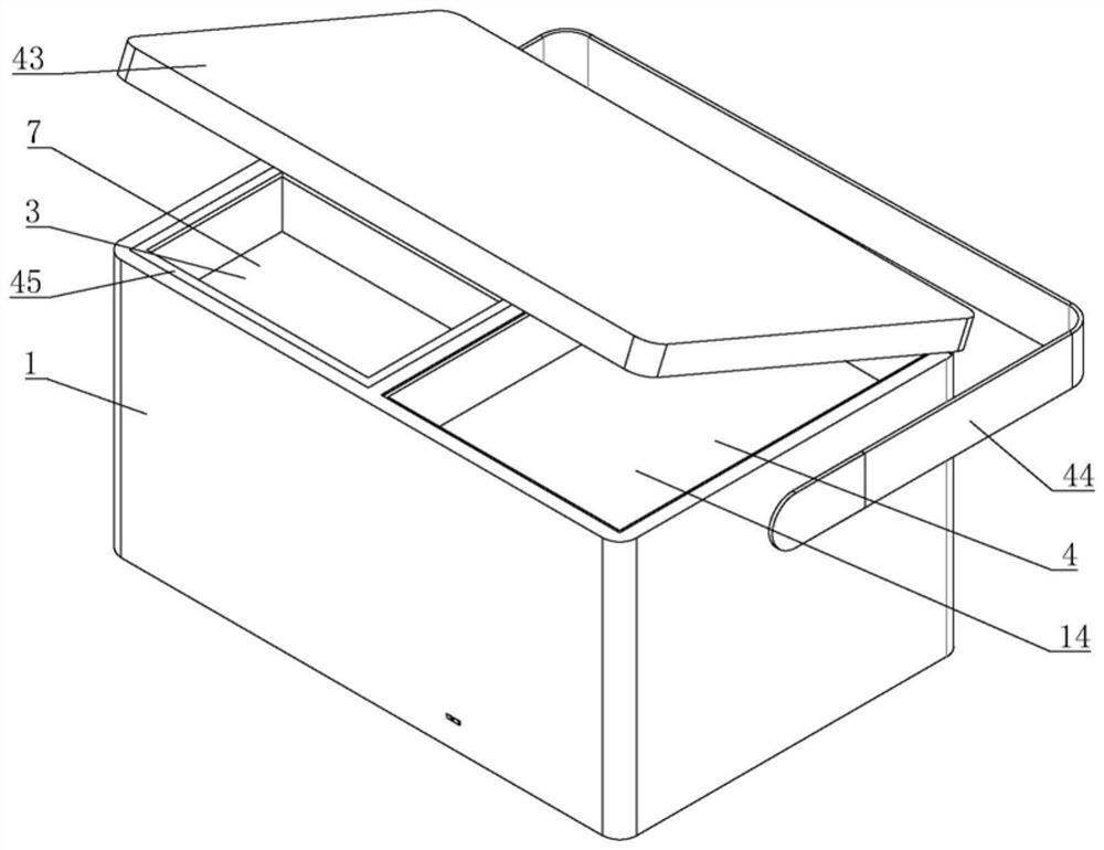 A blood collection box that can be rewarmed and refrigerated with shock function