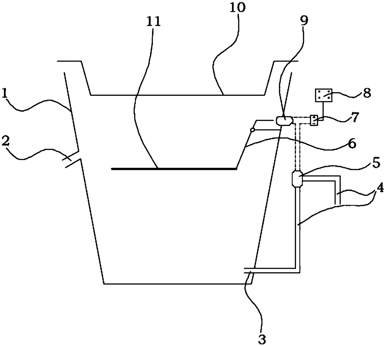 Separation method and device for mixed liquid