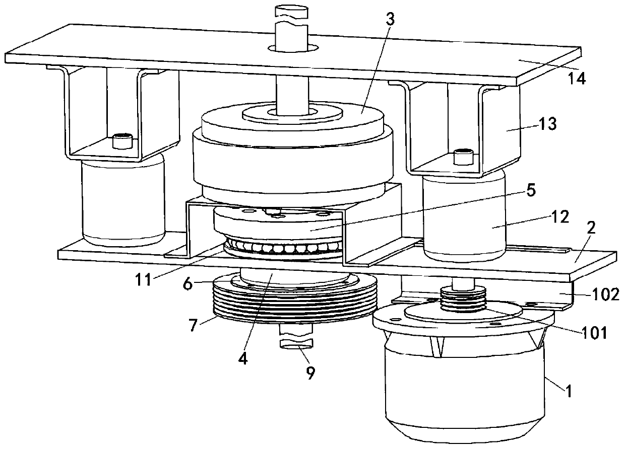 Lift type driving device for elevator