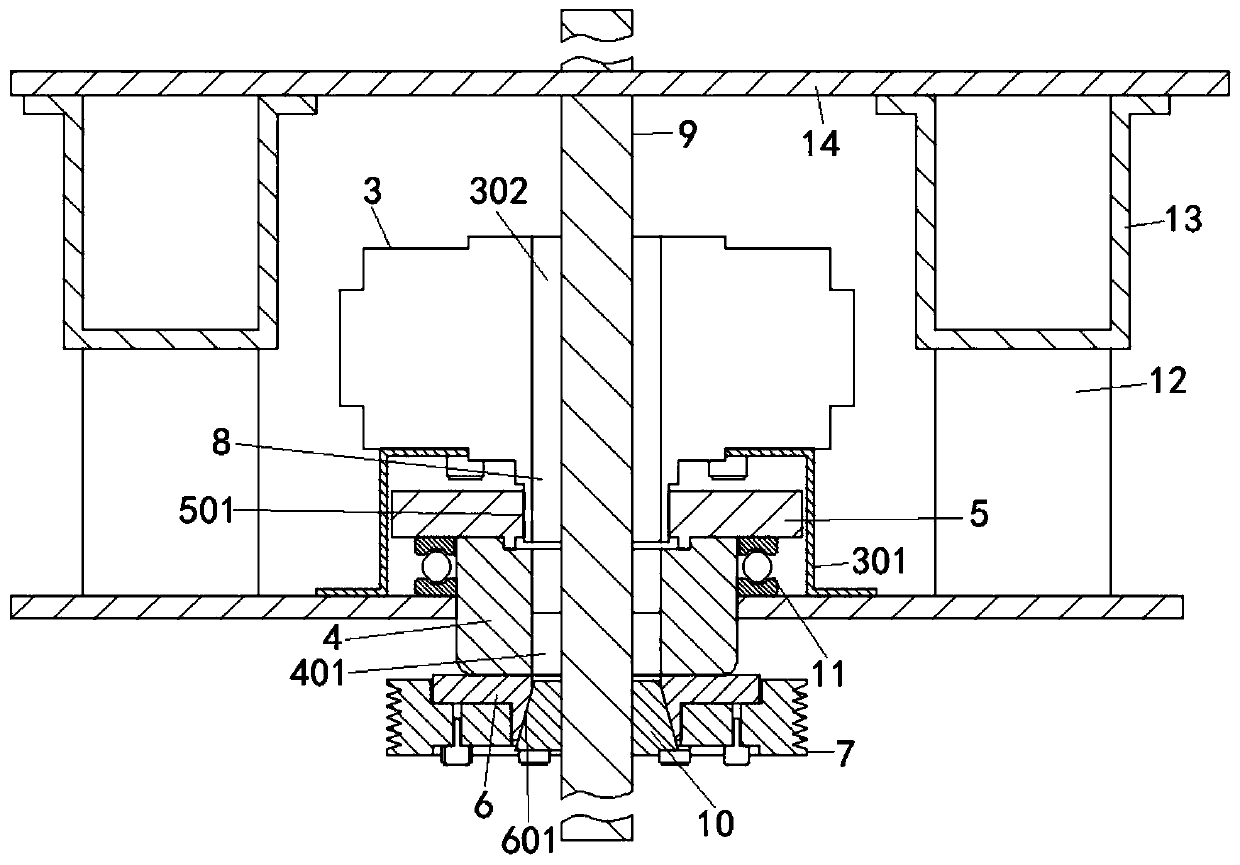 Lift type driving device for elevator