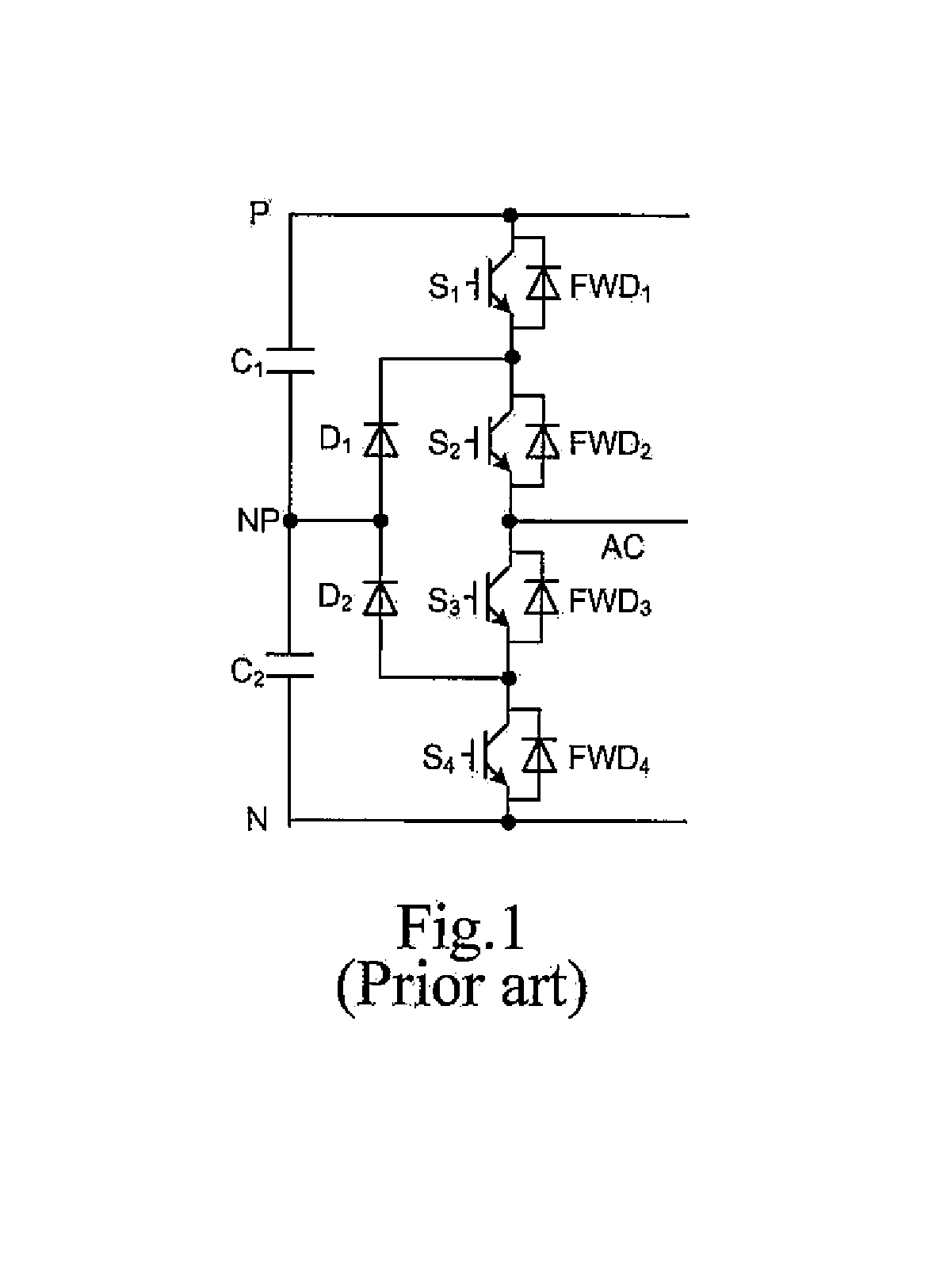 Three-level power converter and power unit thereof