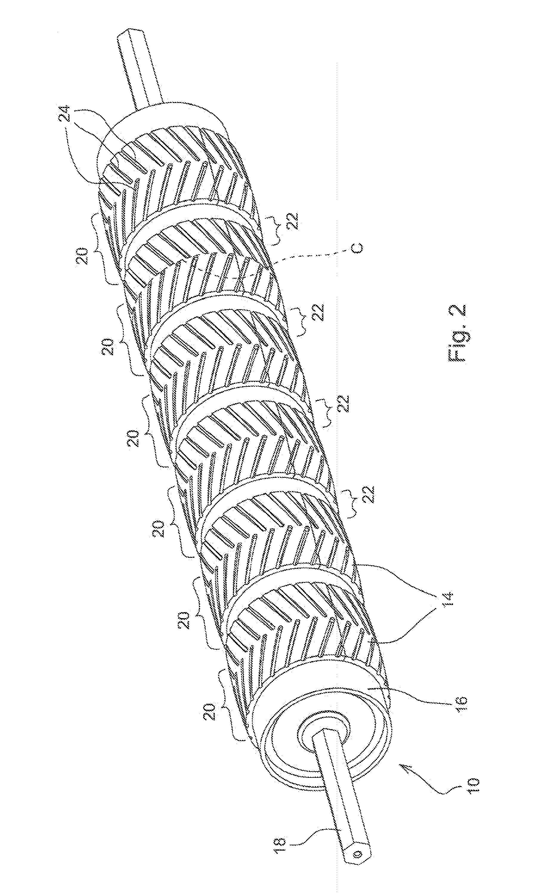 Drive roller for flat belts