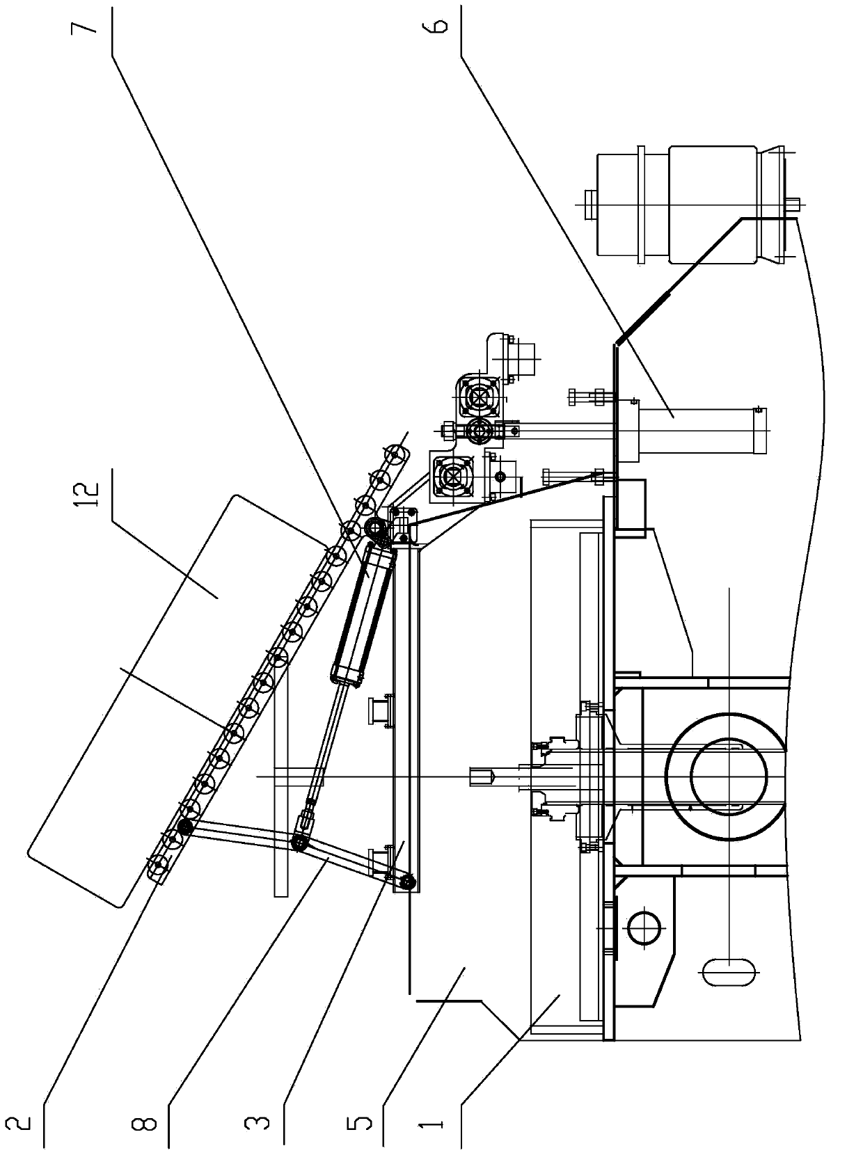 Tire unloading device of single-mode tire vulcanizer