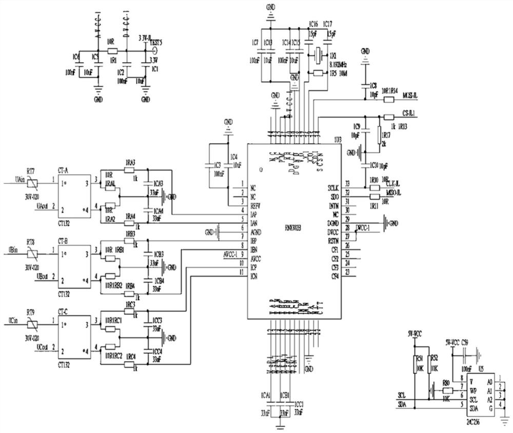 Distribution transformer terminal power consumption measuring circuit and distribution transformer terminal