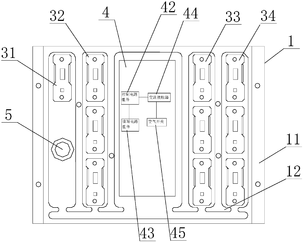 Non-contact induction current collection box