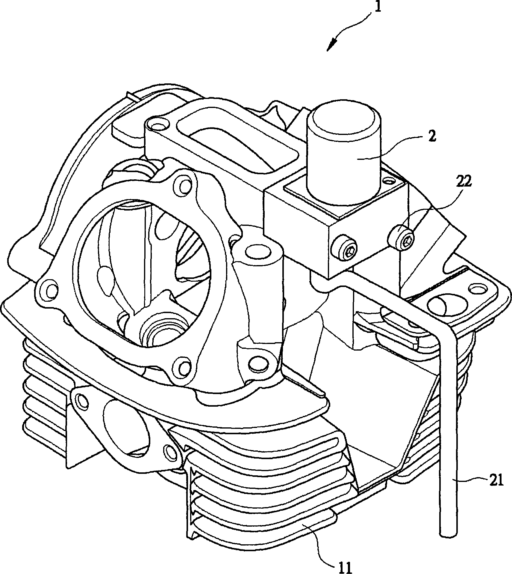 Configuration structure of variable valve lift mechanism and oil controlled valve of engine