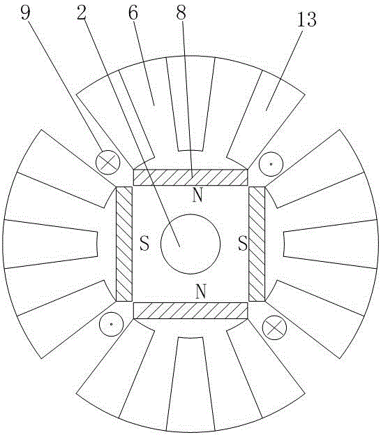 Hybrid excitation drive motor for electric vehicle