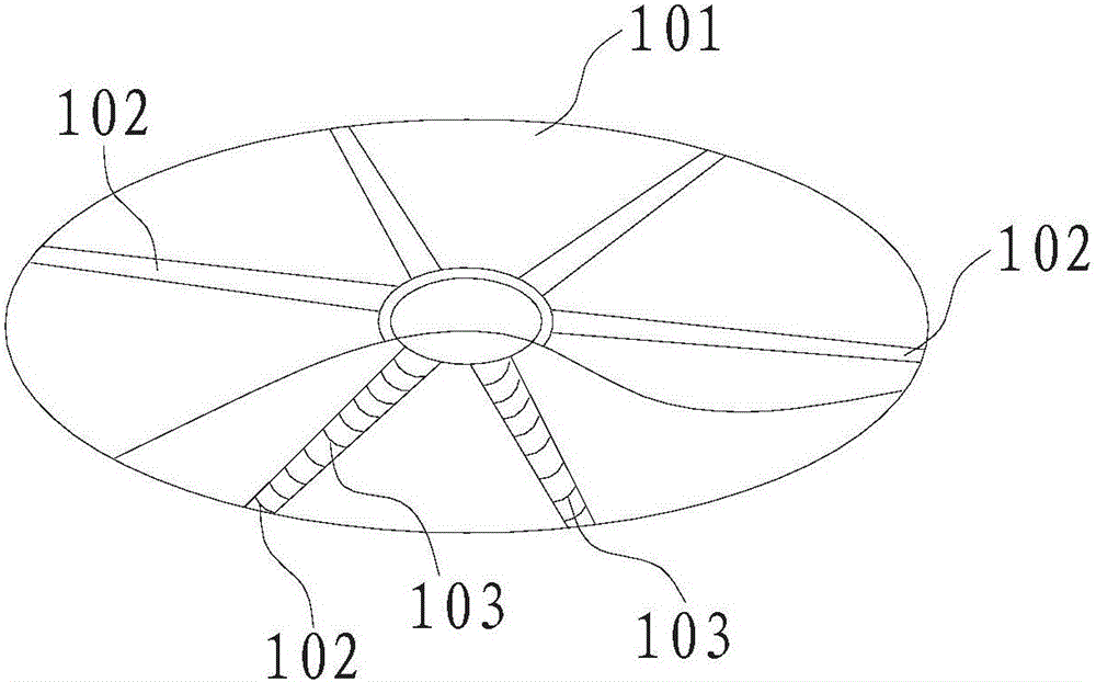 A solar shading device that uses positive and negative air pressure to automatically expand and contract