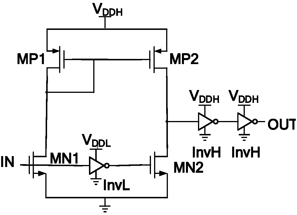 Input control diode-based level-shift circuit