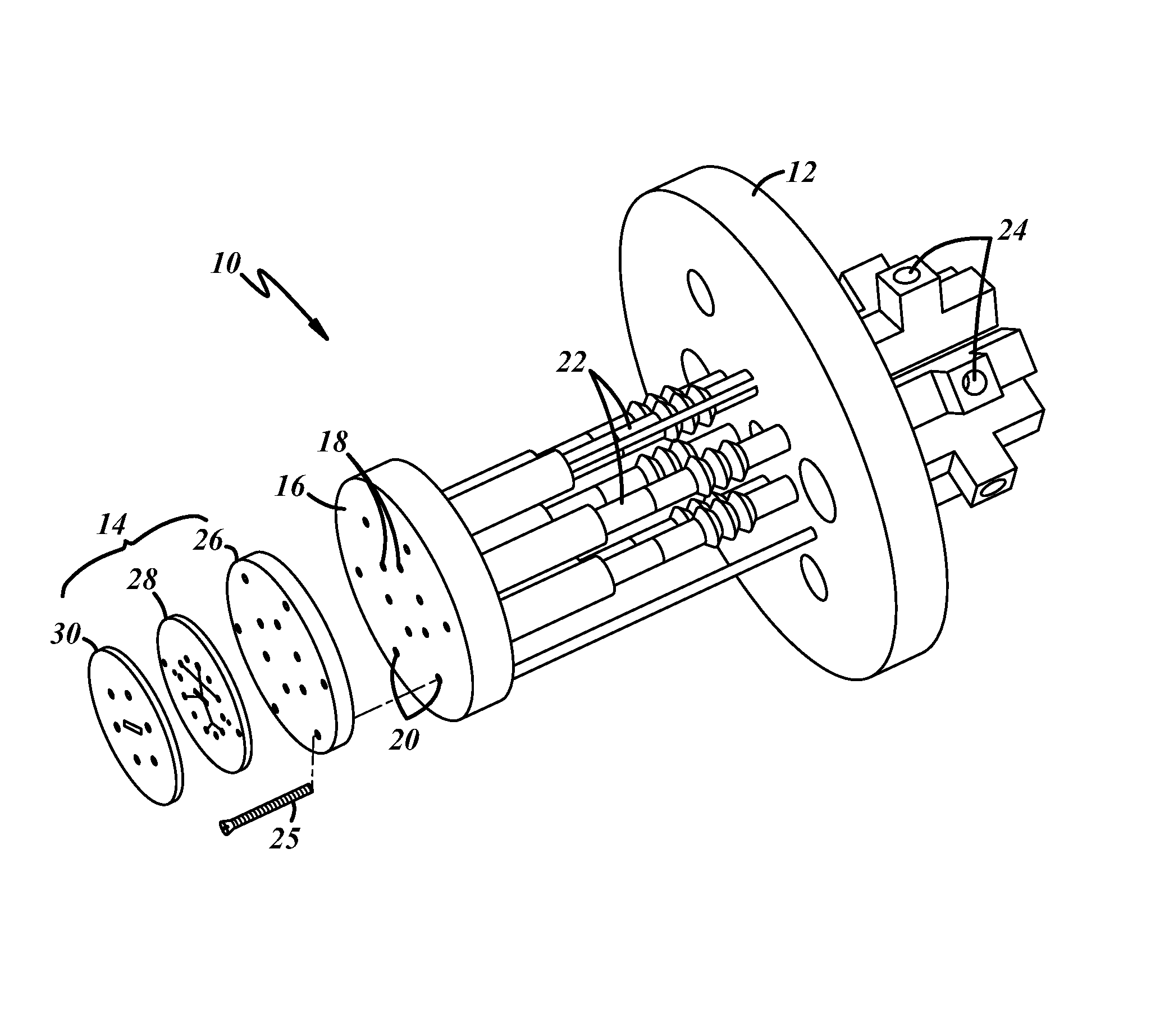 Organic vapor jet print head with solder joint