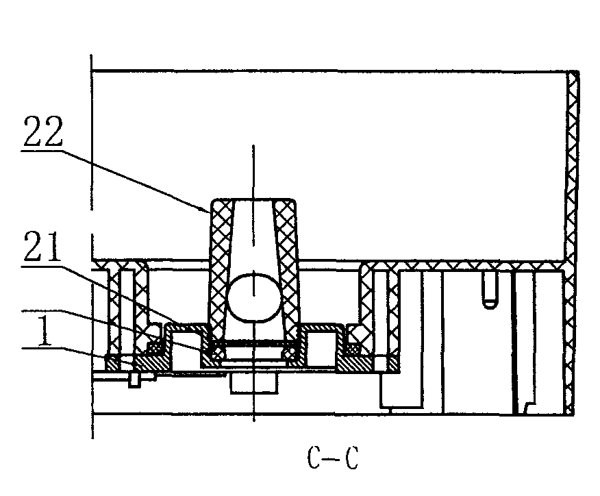 Ultrasonic humidifier and atomizing device thereof