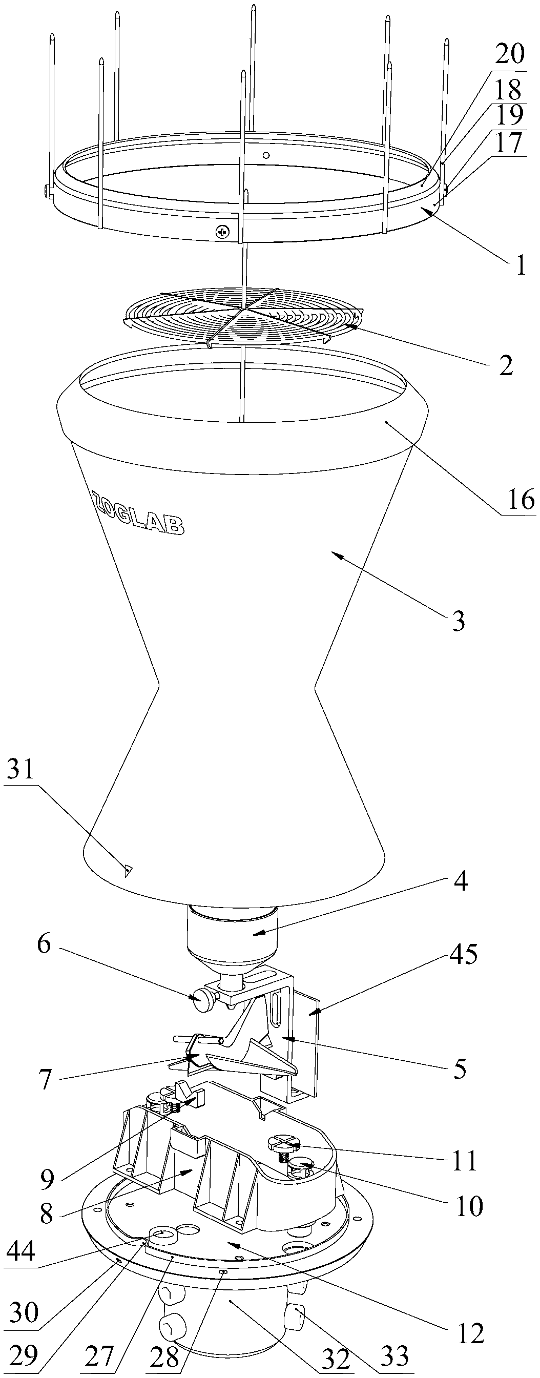 Tipping bucket and rain gauge