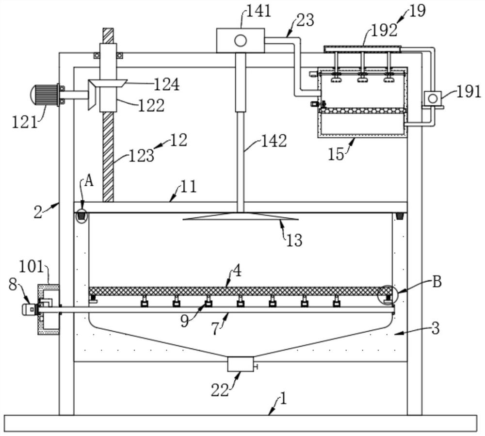 Screening equipment with dust removal mechanism for rice production and processing