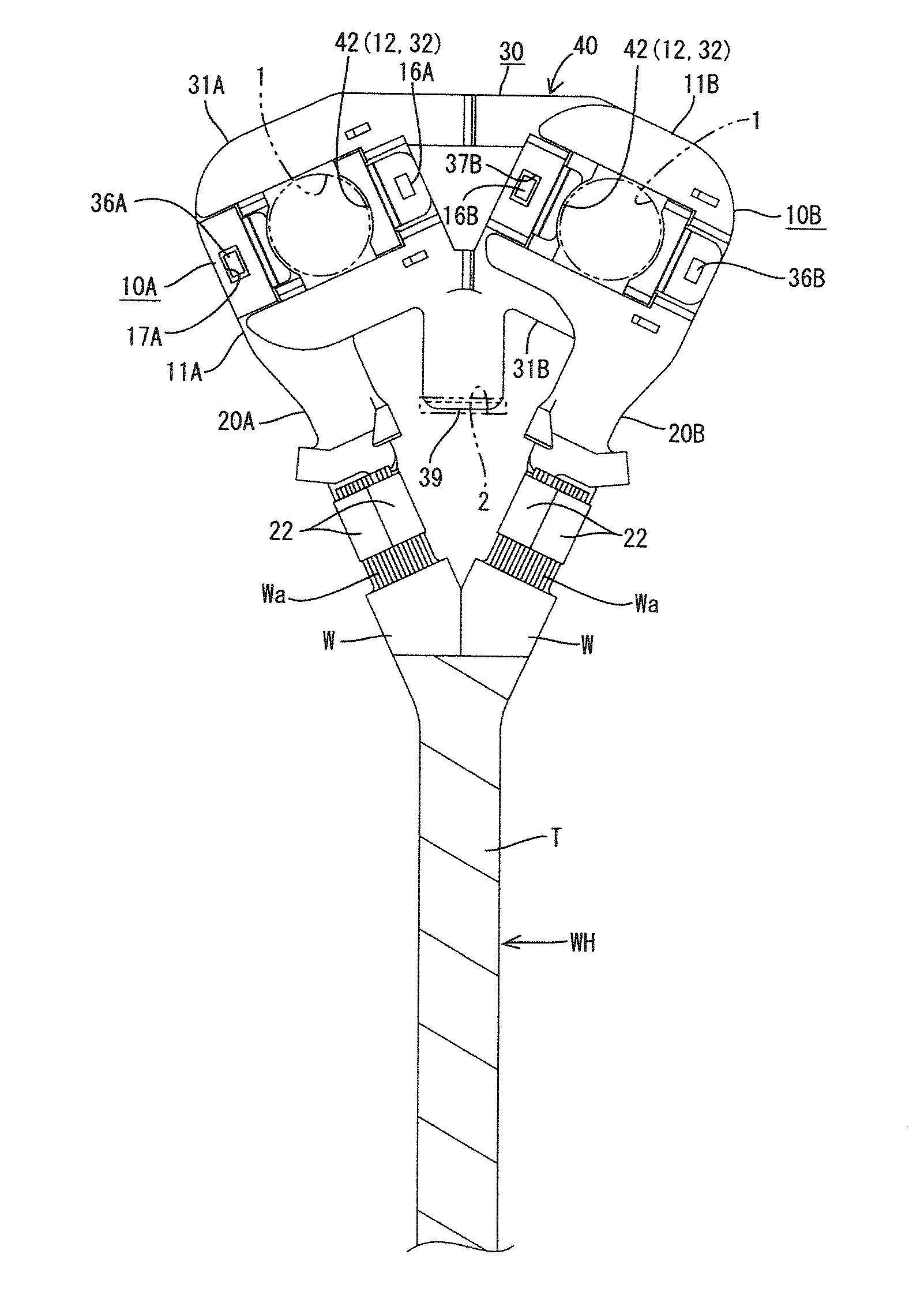 Ground terminal assembly structure