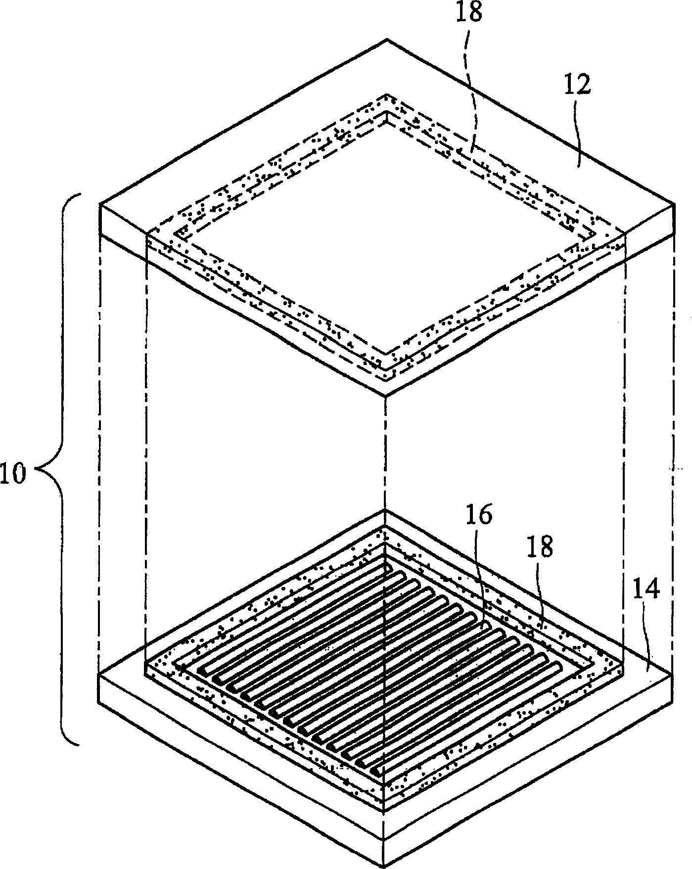 Two base plate sealing structure with high airtight strength and plasma display device