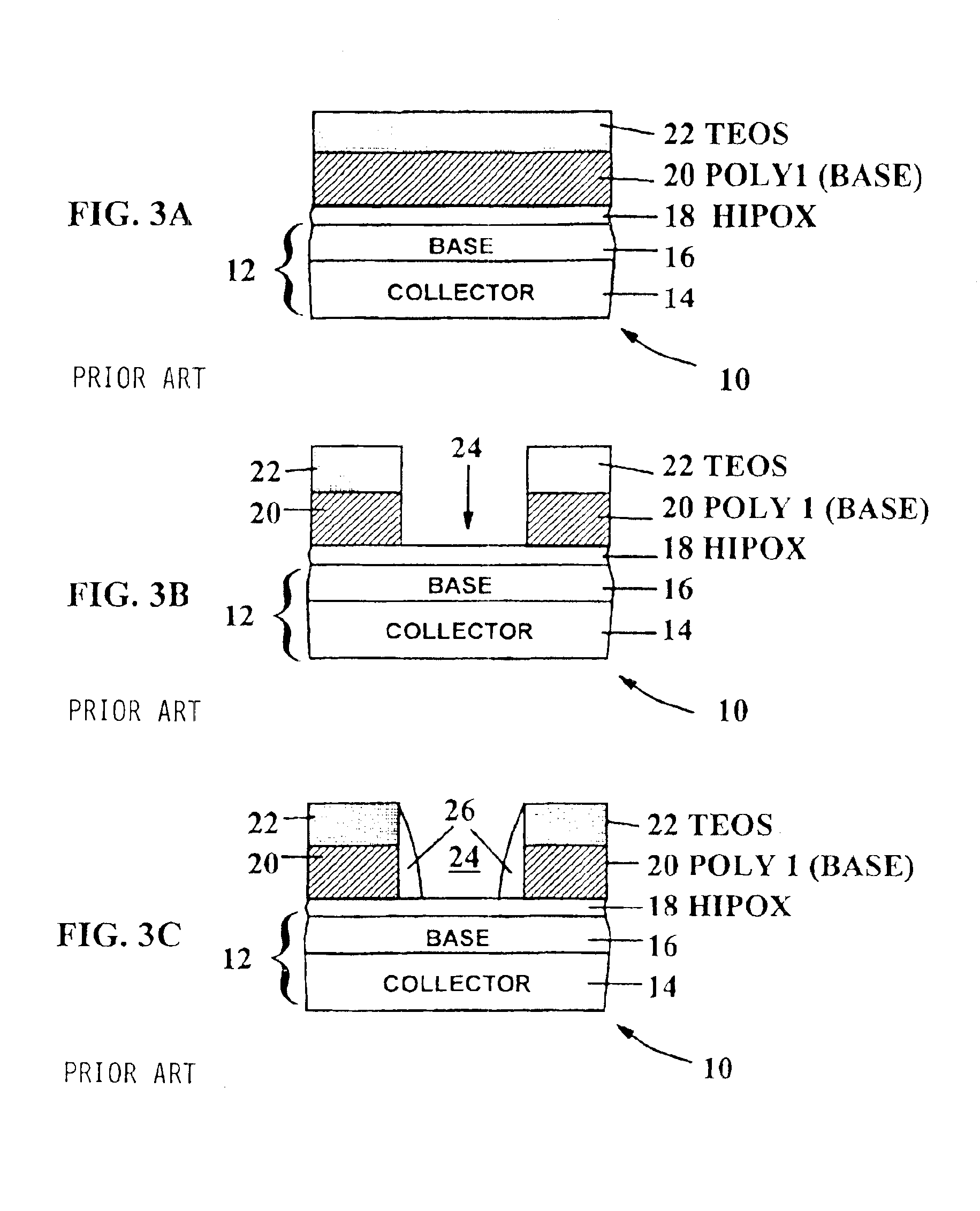 Low defect pre-emitter and pre-base oxide etch for bipolar transistors and related tooling