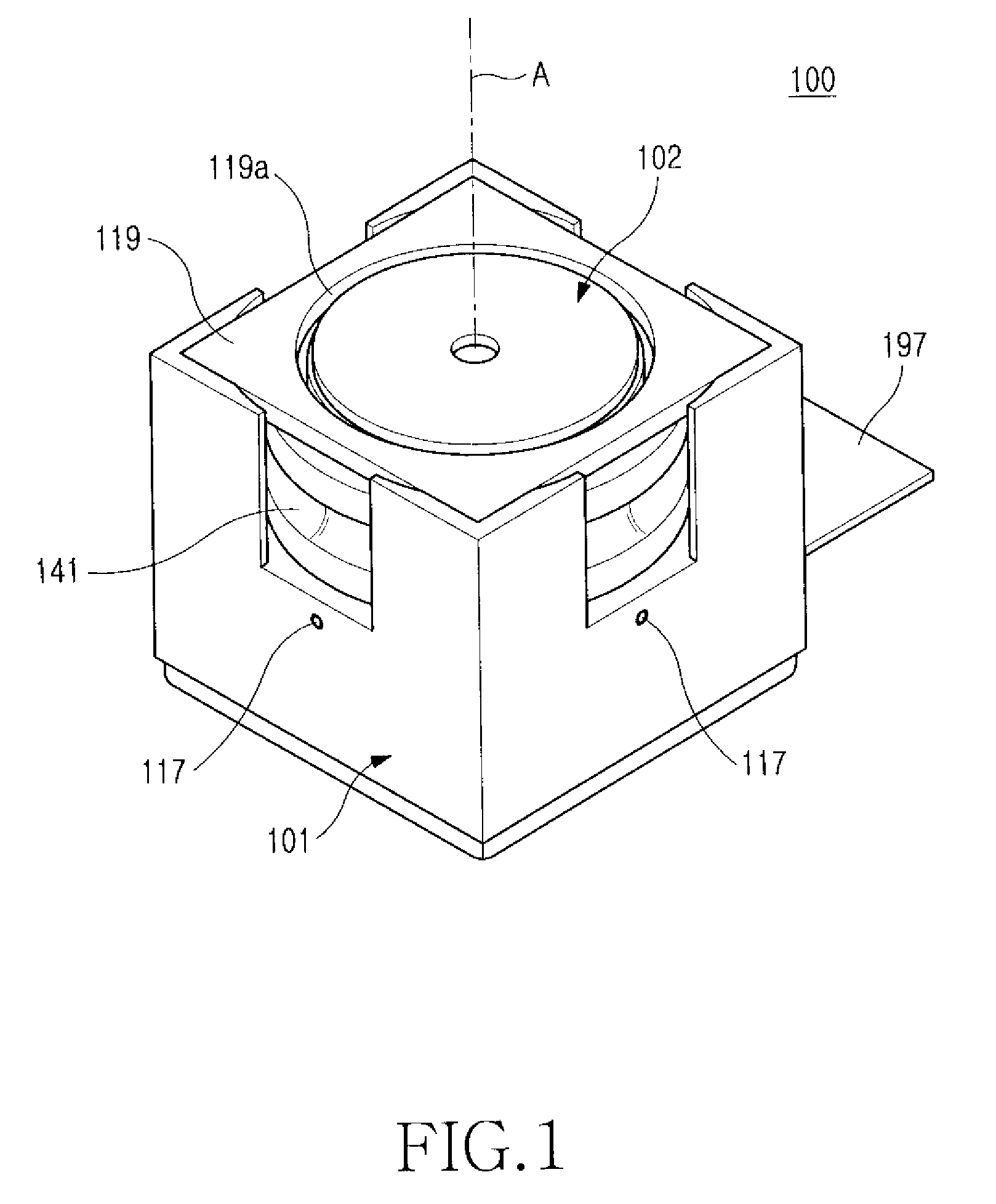 Camera lens module having auto-focusing device