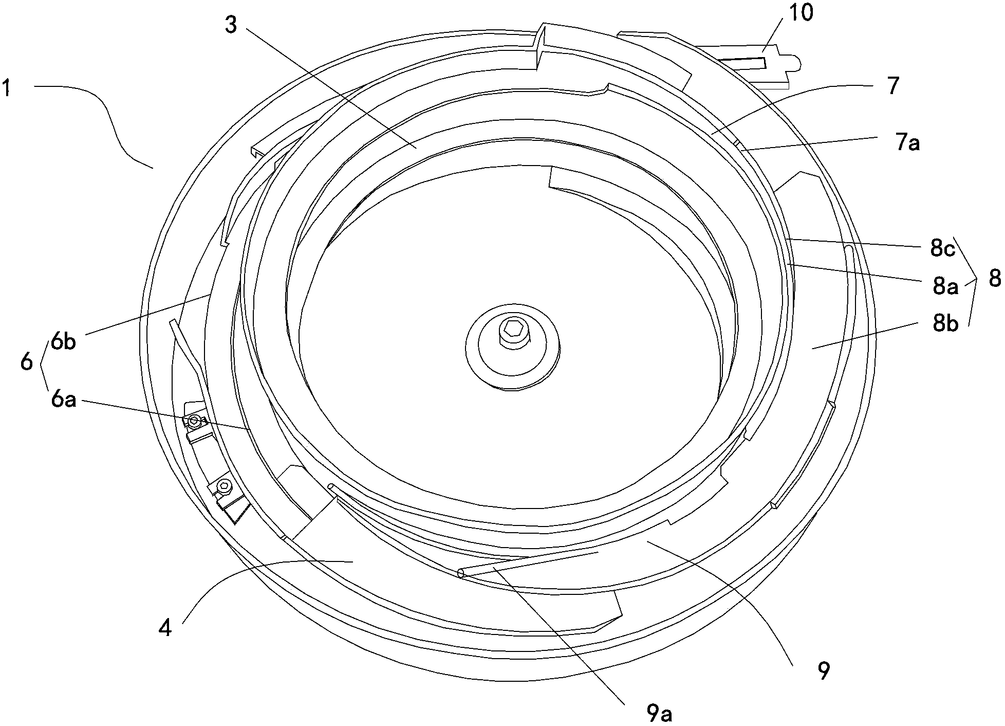 Continuous conveying device for bearing dust cover crimping machine