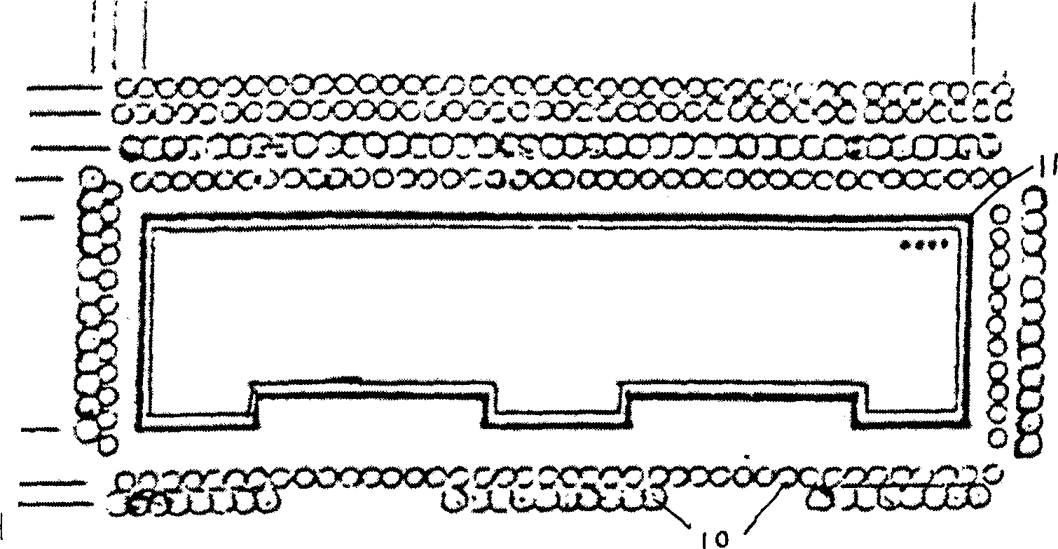 Force-given effect flexible stake composite presser for groundsill and its uses