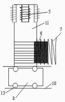 Magnetic stirring chaotic mixing method for laminar flow in microfluidic system and device thereof