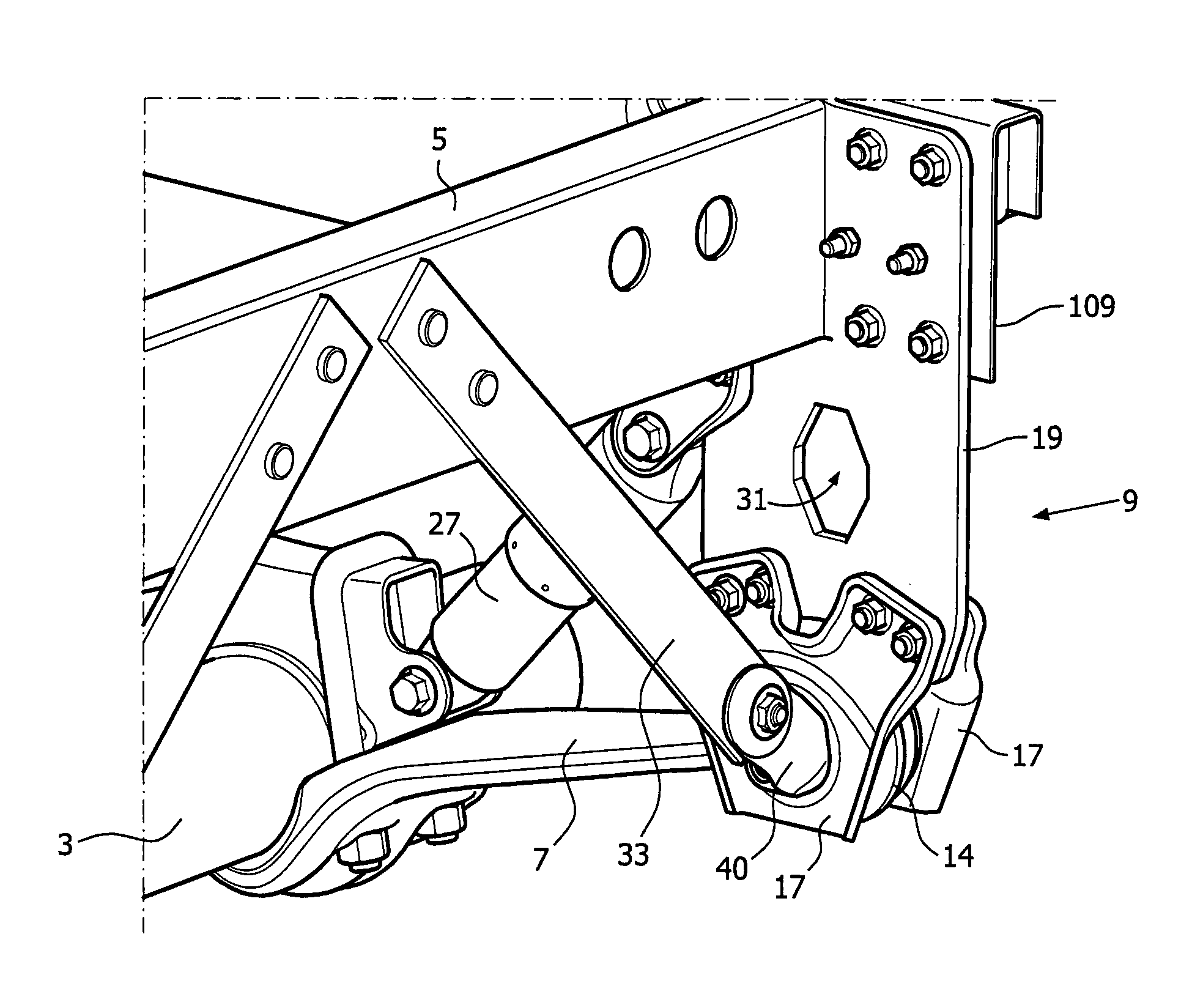 Trailing arm mounting bracket