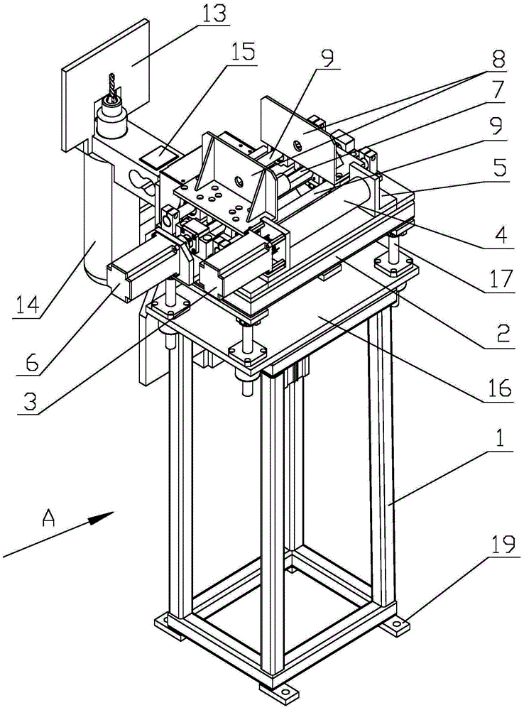 Automatic transmitting and positioning aluminum profile drilling machine and method