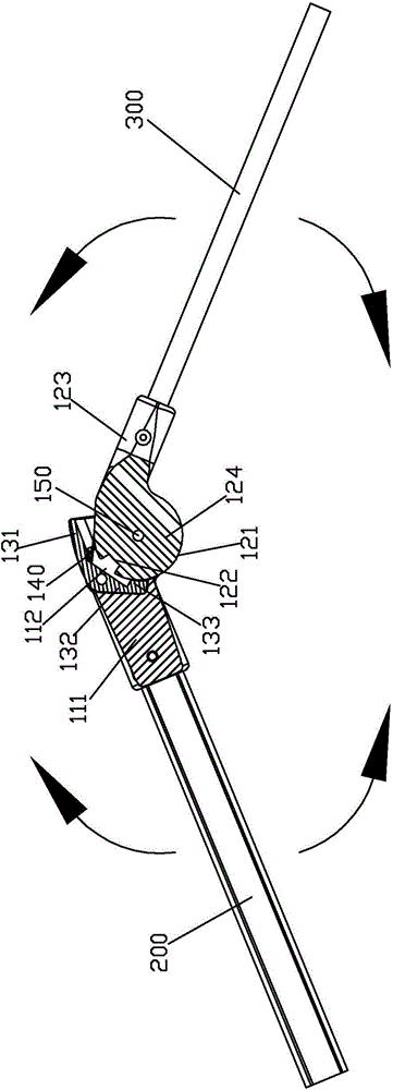 Rotary connection joint with stop control device and folding lever set