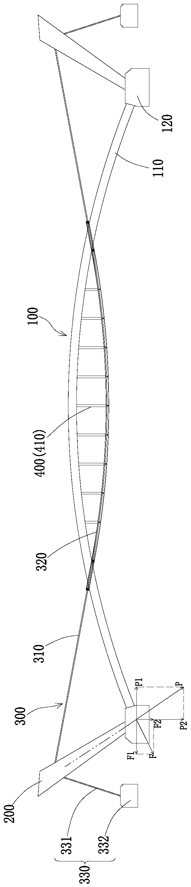 Cable-stayed arch bridge