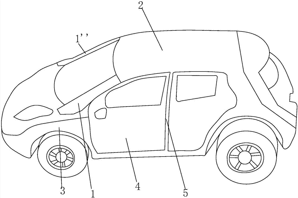 Vehicle without blind area corresponding to a pillars and b pillar