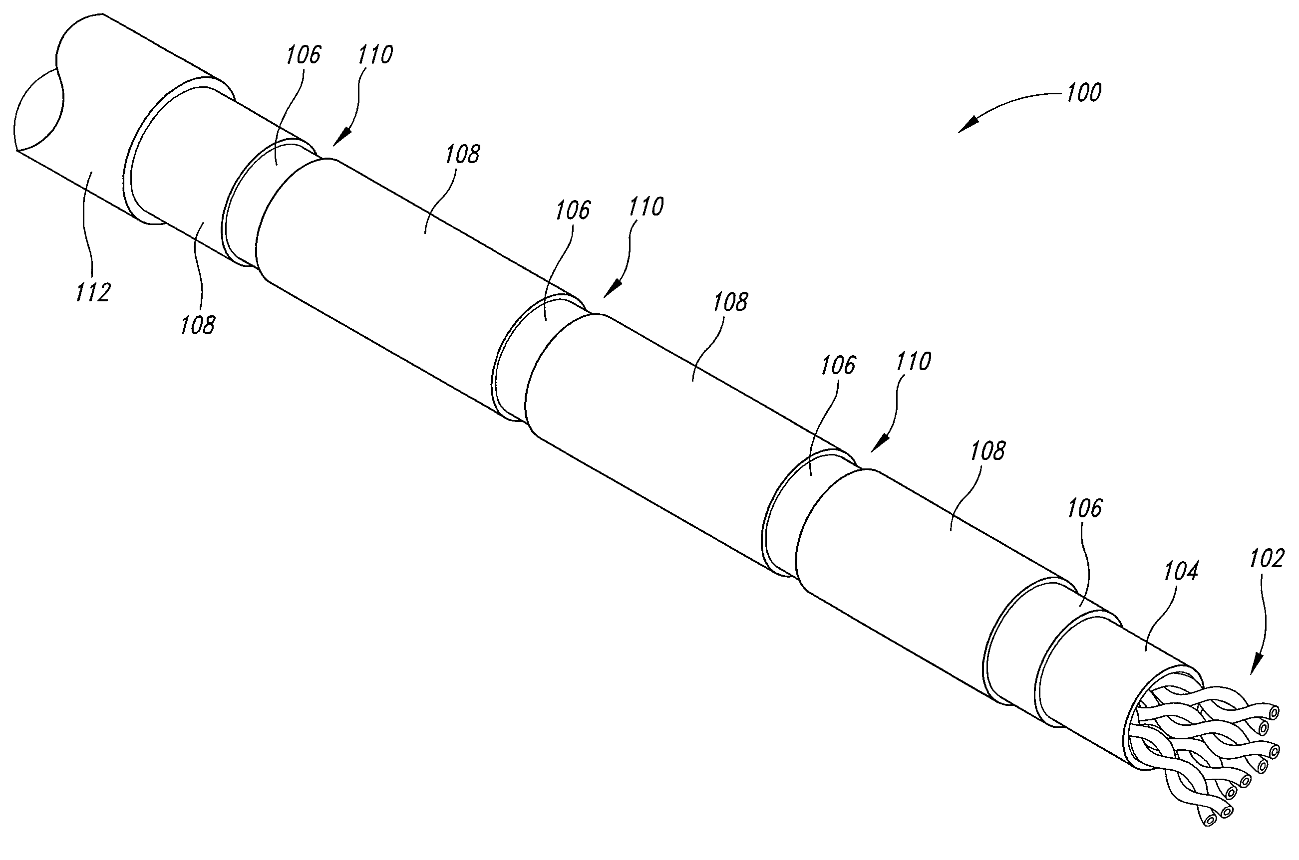 Discontinued cable shield system and method
