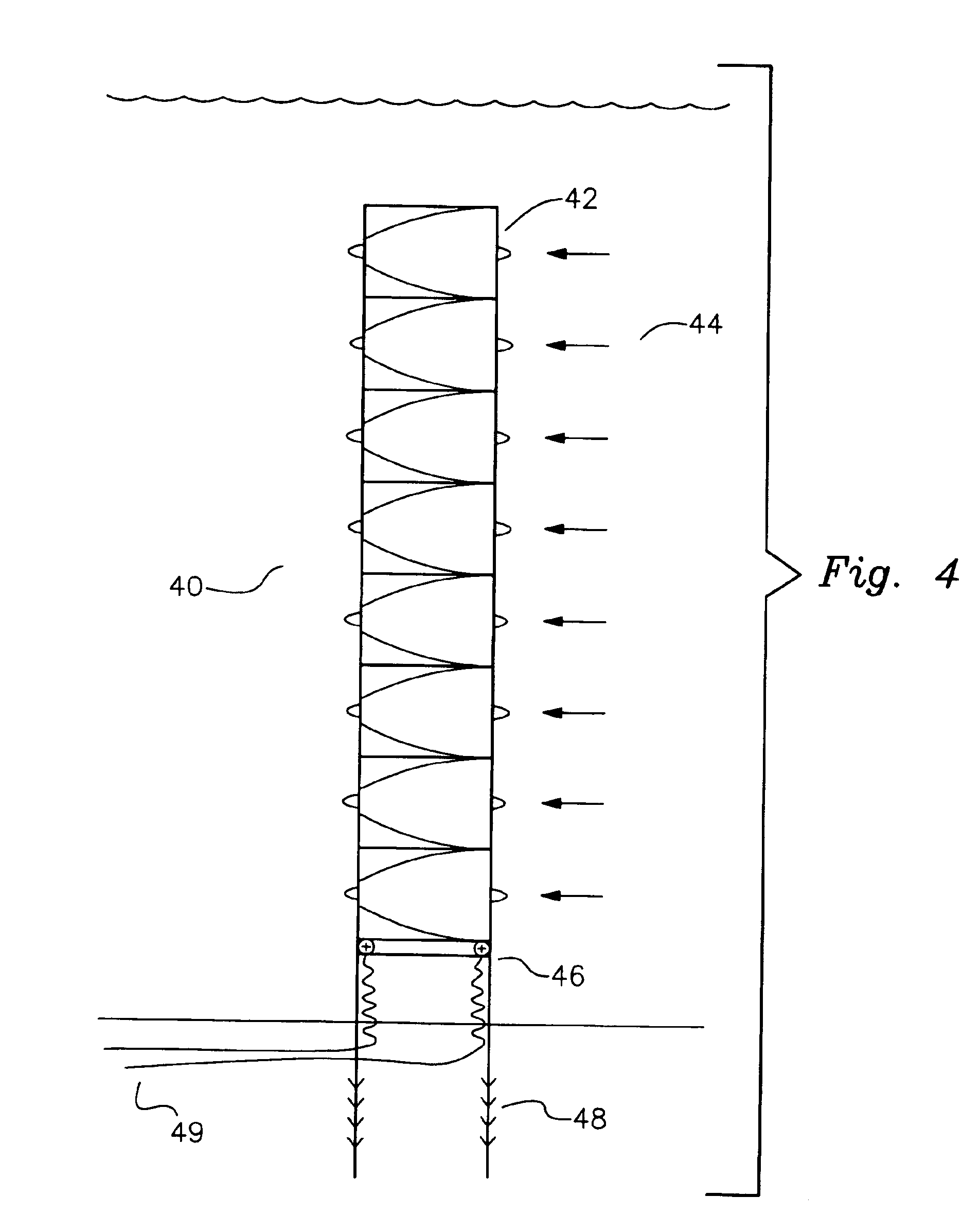 Machine and system for power generation through movement of water