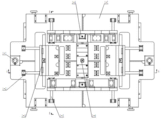 Core assembling production line of engine cylinder block casting die core and core assembling process of engine cylinder block casting die core