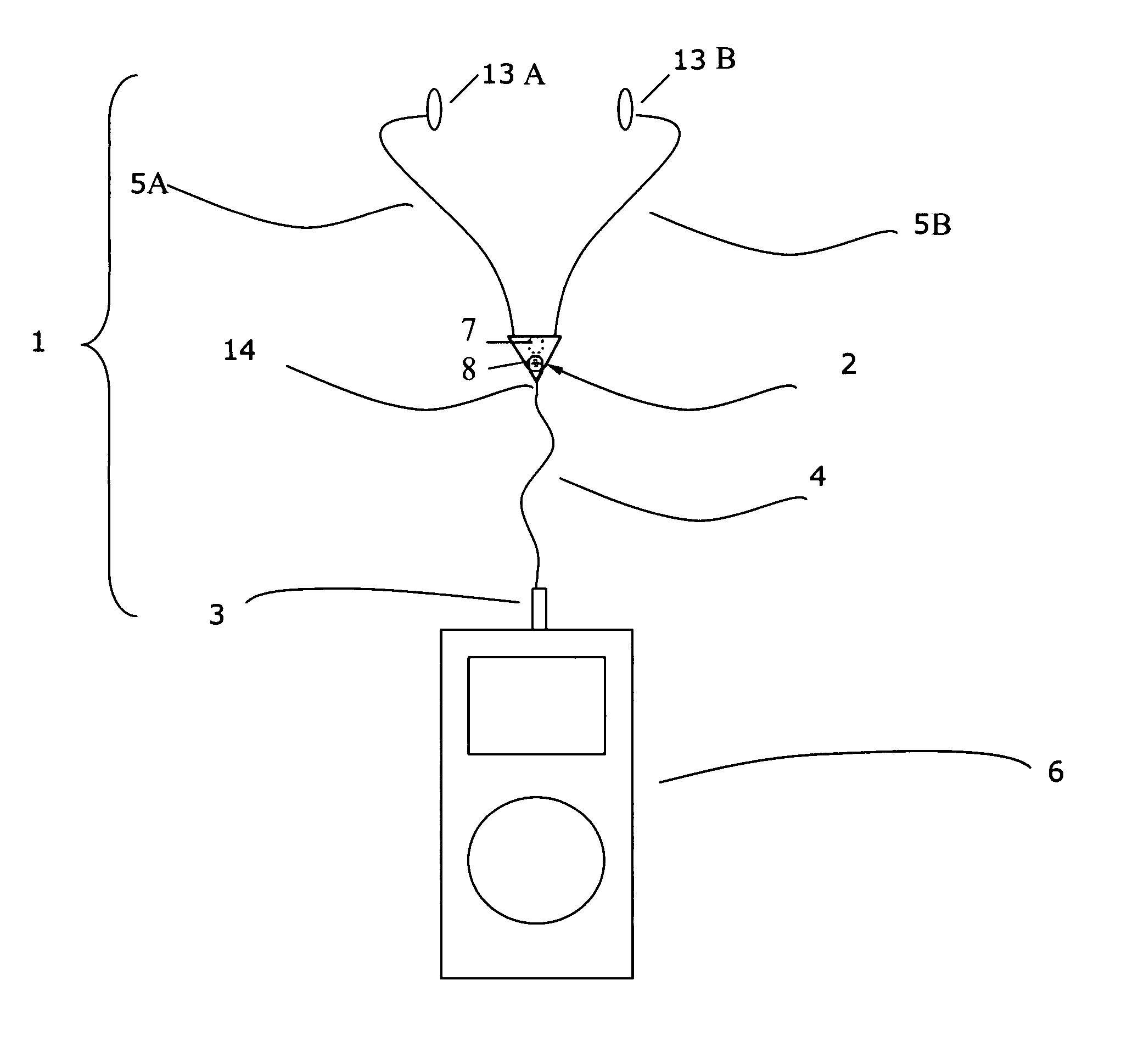 Conversation switch for stereo headphones