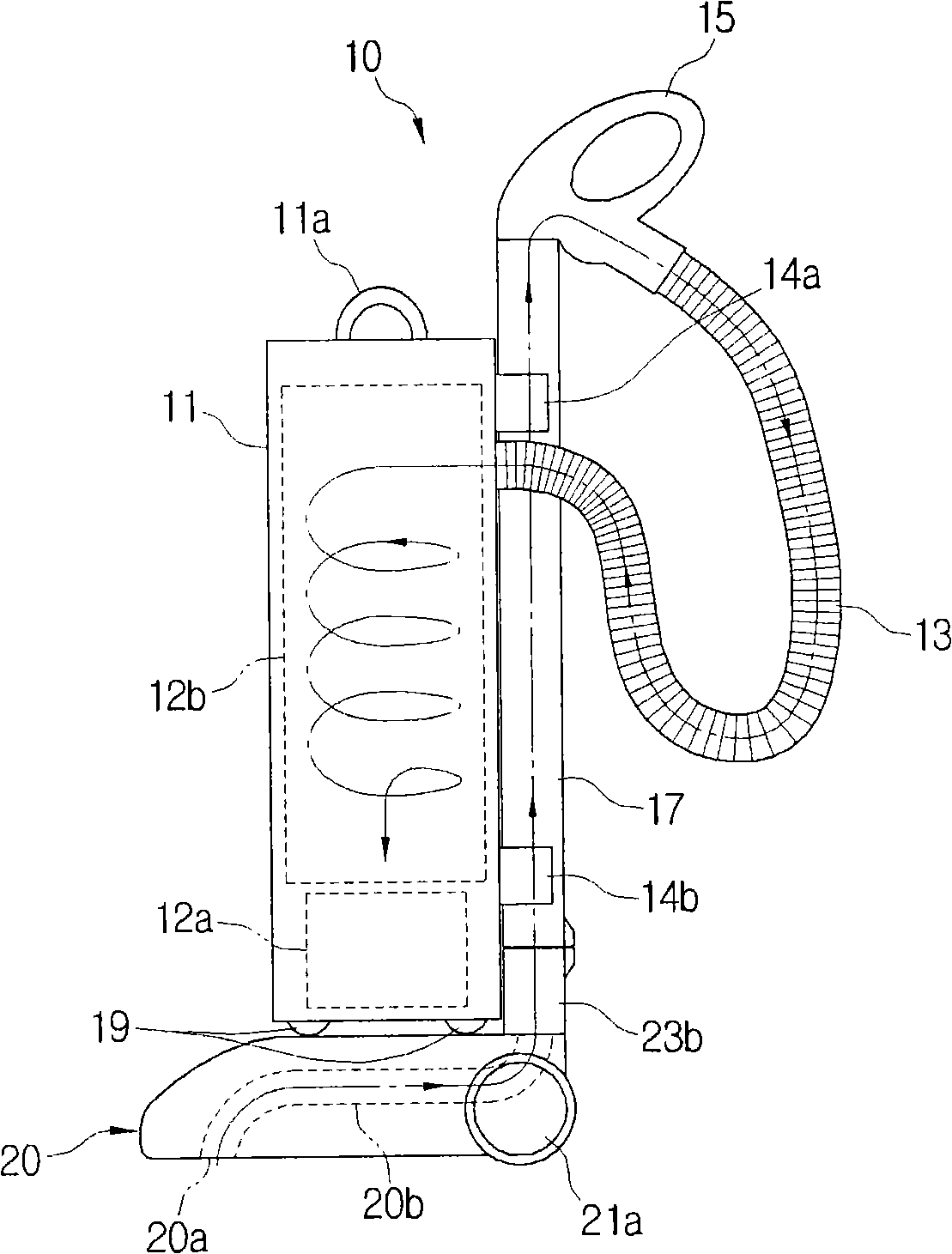 Suction port assembly of vacuum cleaner