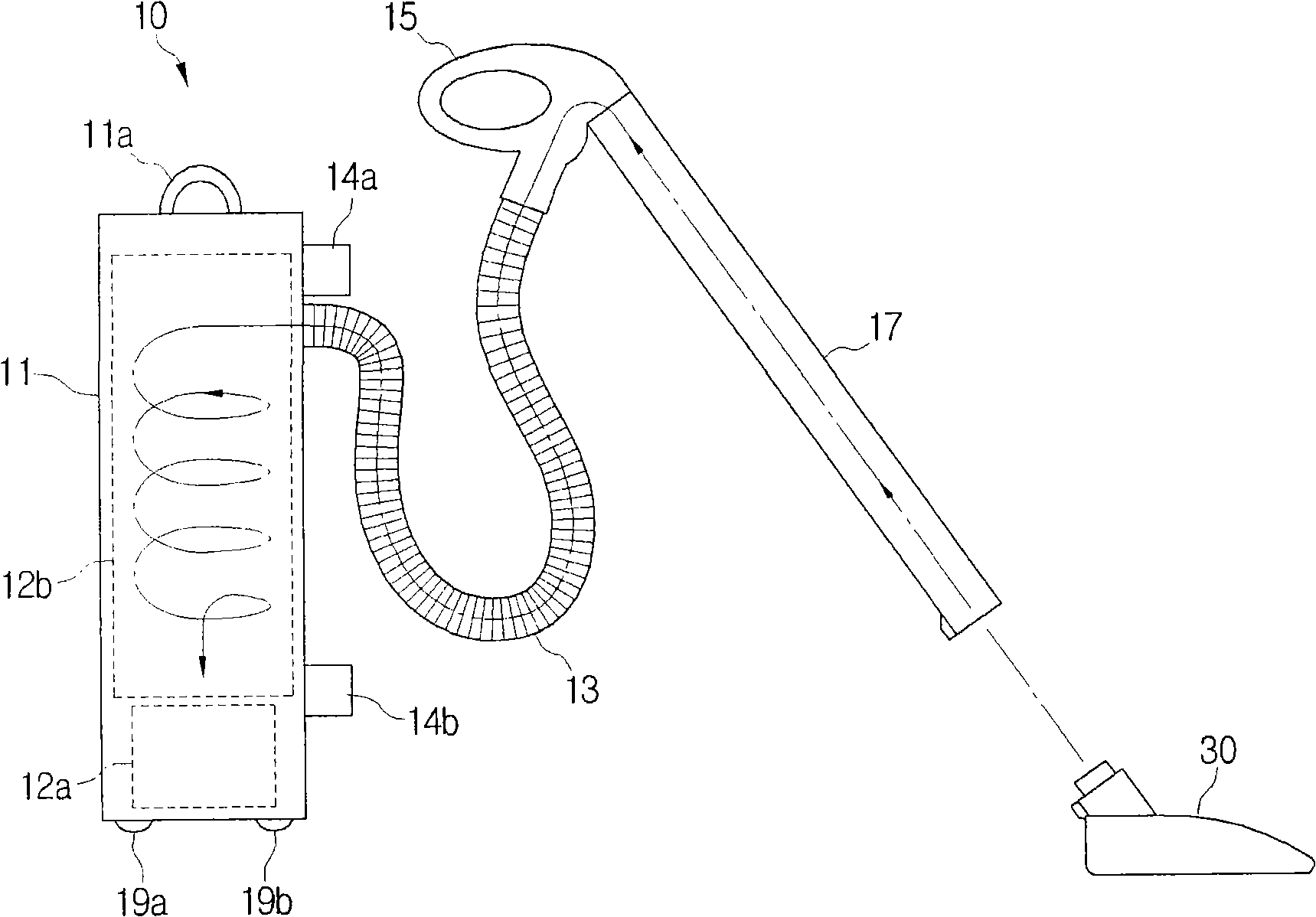 Suction port assembly of vacuum cleaner