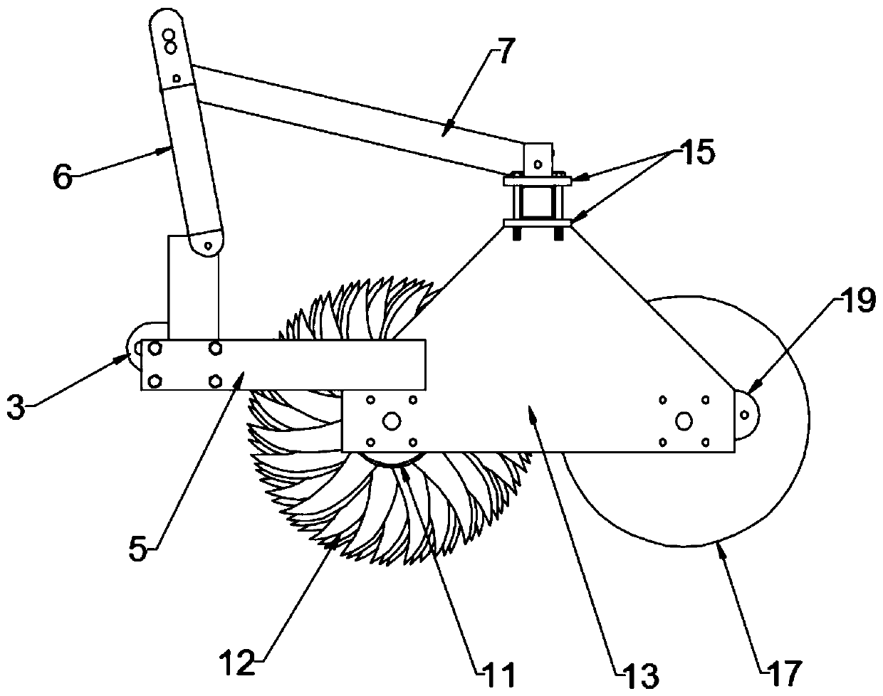 Rice straw pressure burying machine applied to soda saline-alkaline lands