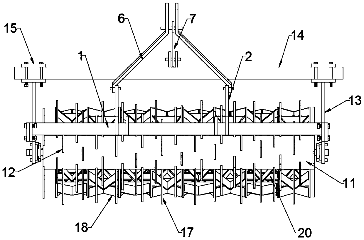 Rice straw pressure burying machine applied to soda saline-alkaline lands