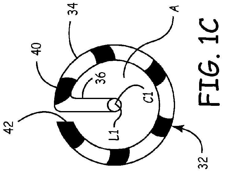 Ablation catheter assembly with radially decreasing helix and method of use