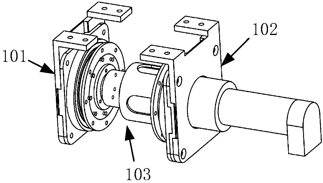 Leg robot single-leg device with rigid and flexible switchable joint