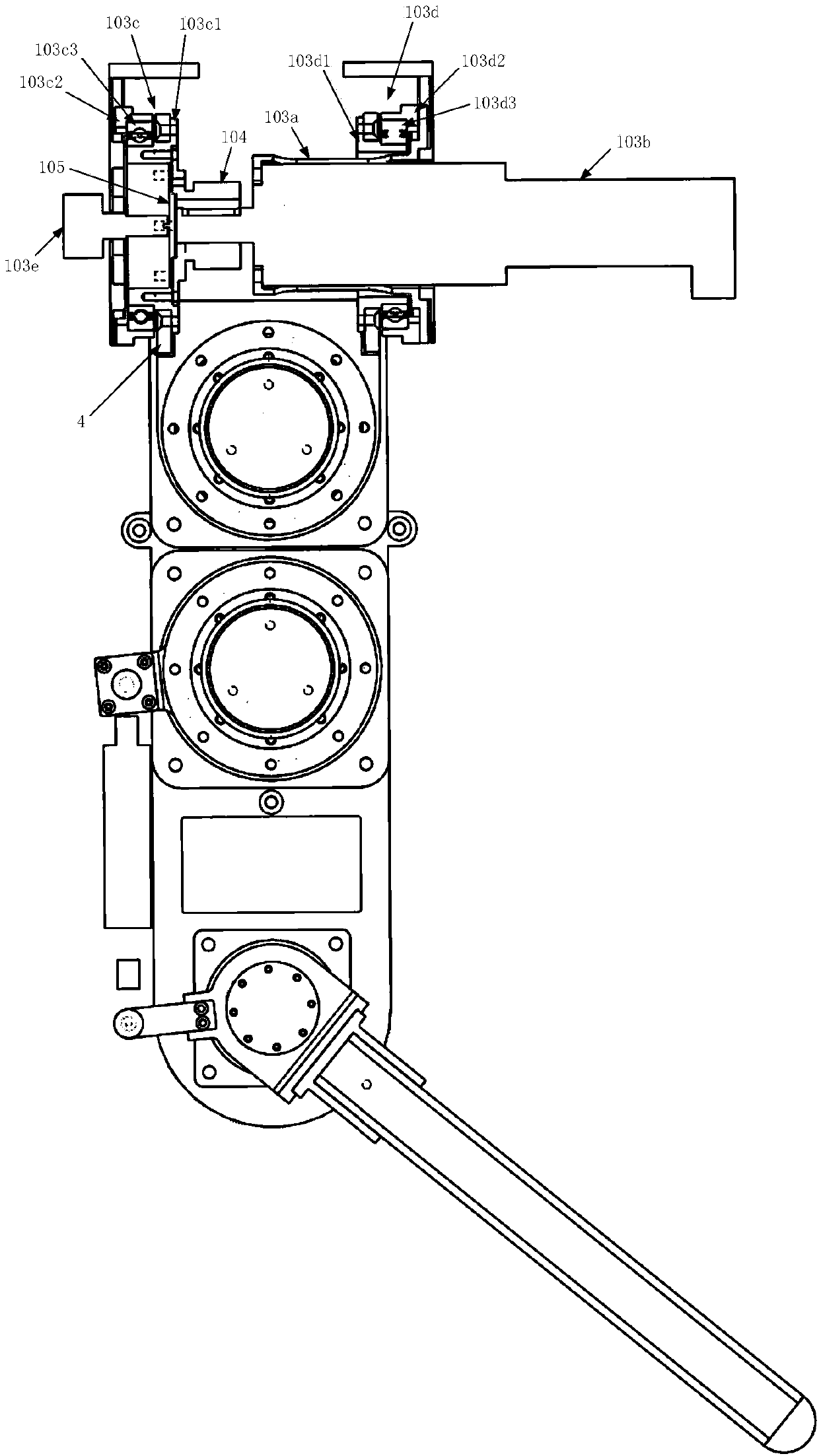 Leg robot single-leg device with rigid and flexible switchable joint