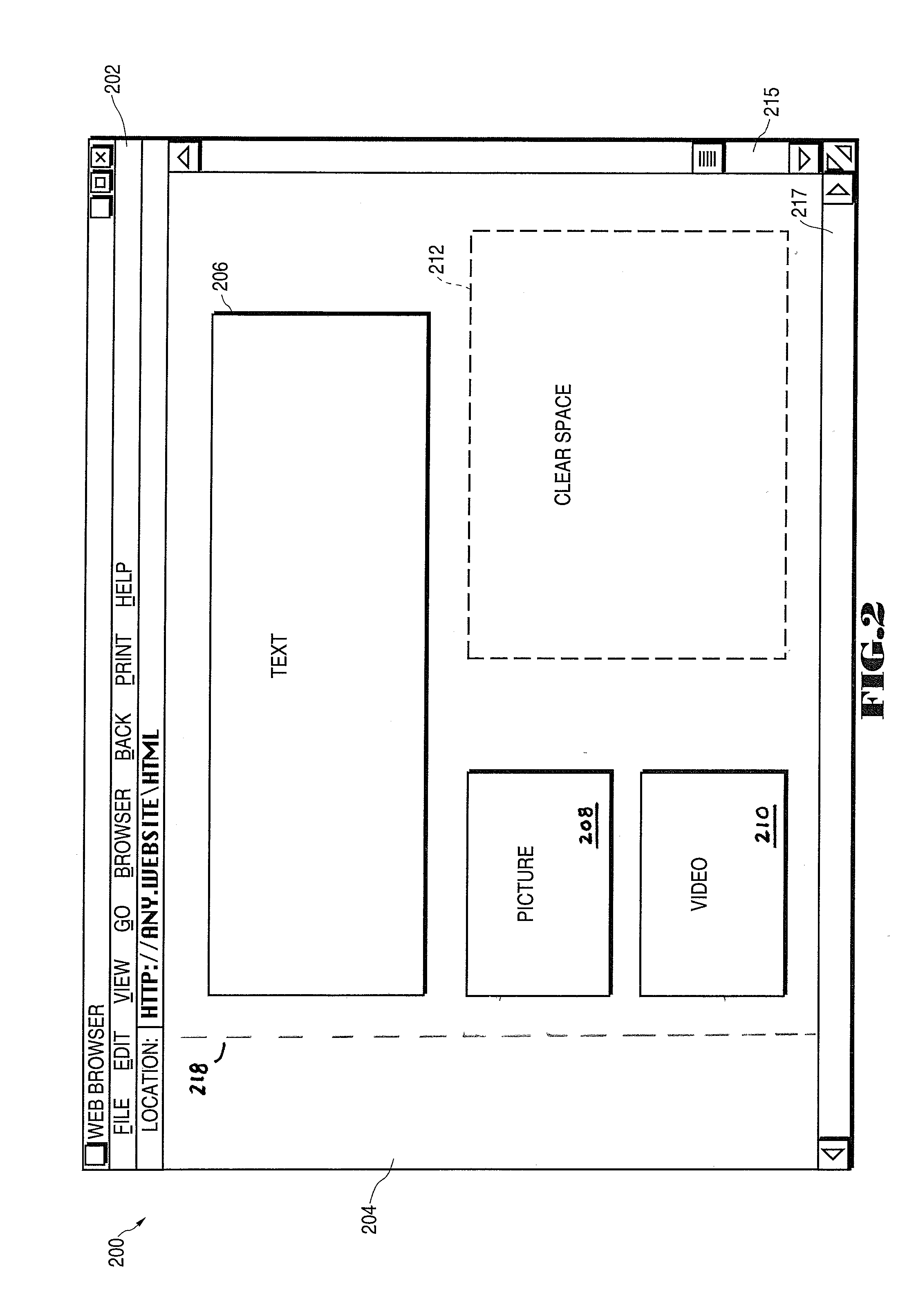 Displaying Advertising Messages in the Unused Portion and During a Context Switch Period of a Web Browser Display Interface