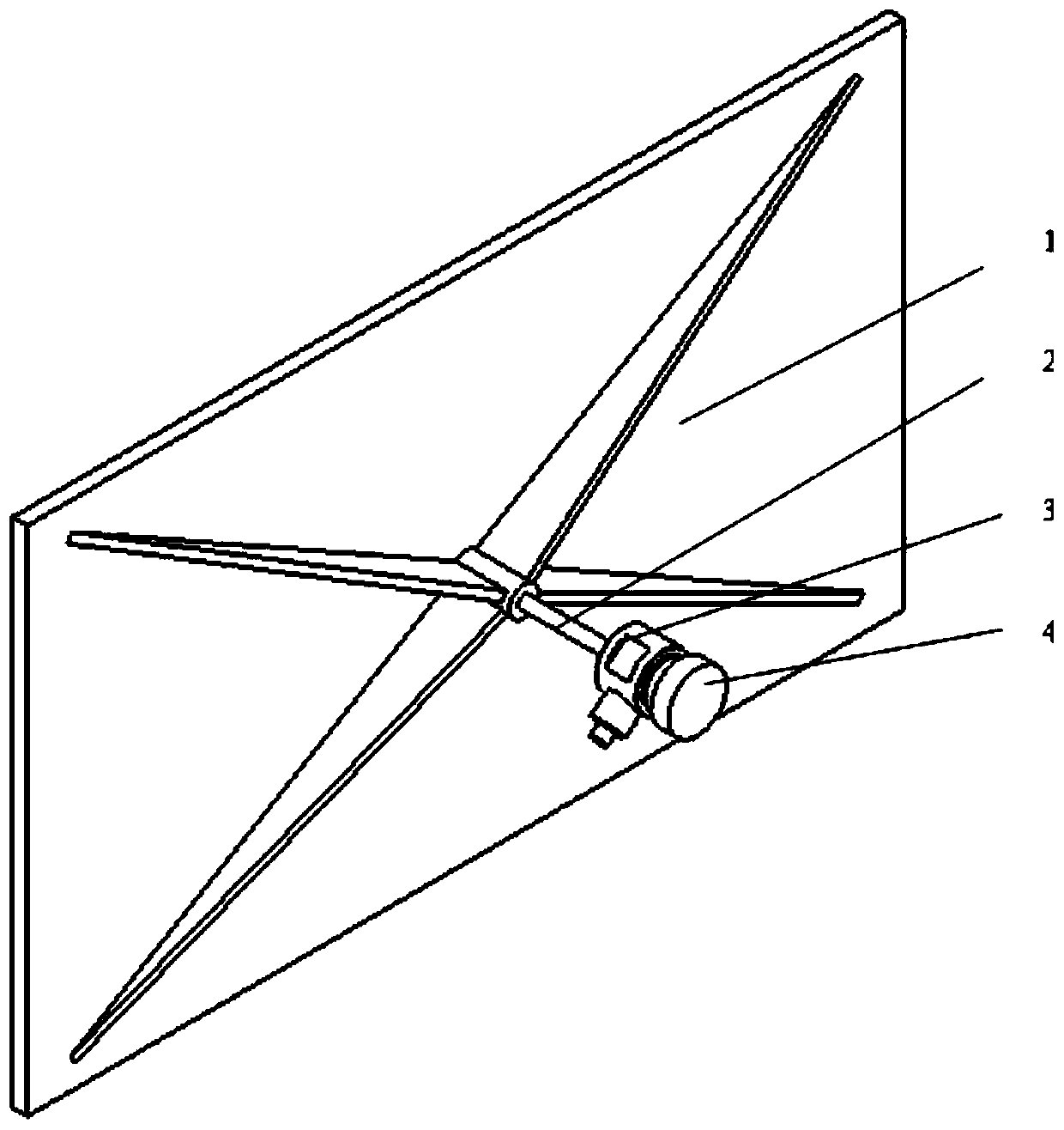 A measuring device for blade frequency interference force of air-cooled island fan