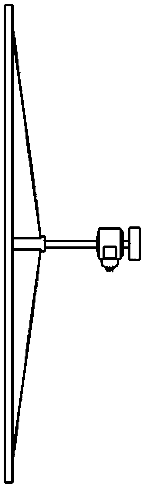 A measuring device for blade frequency interference force of air-cooled island fan