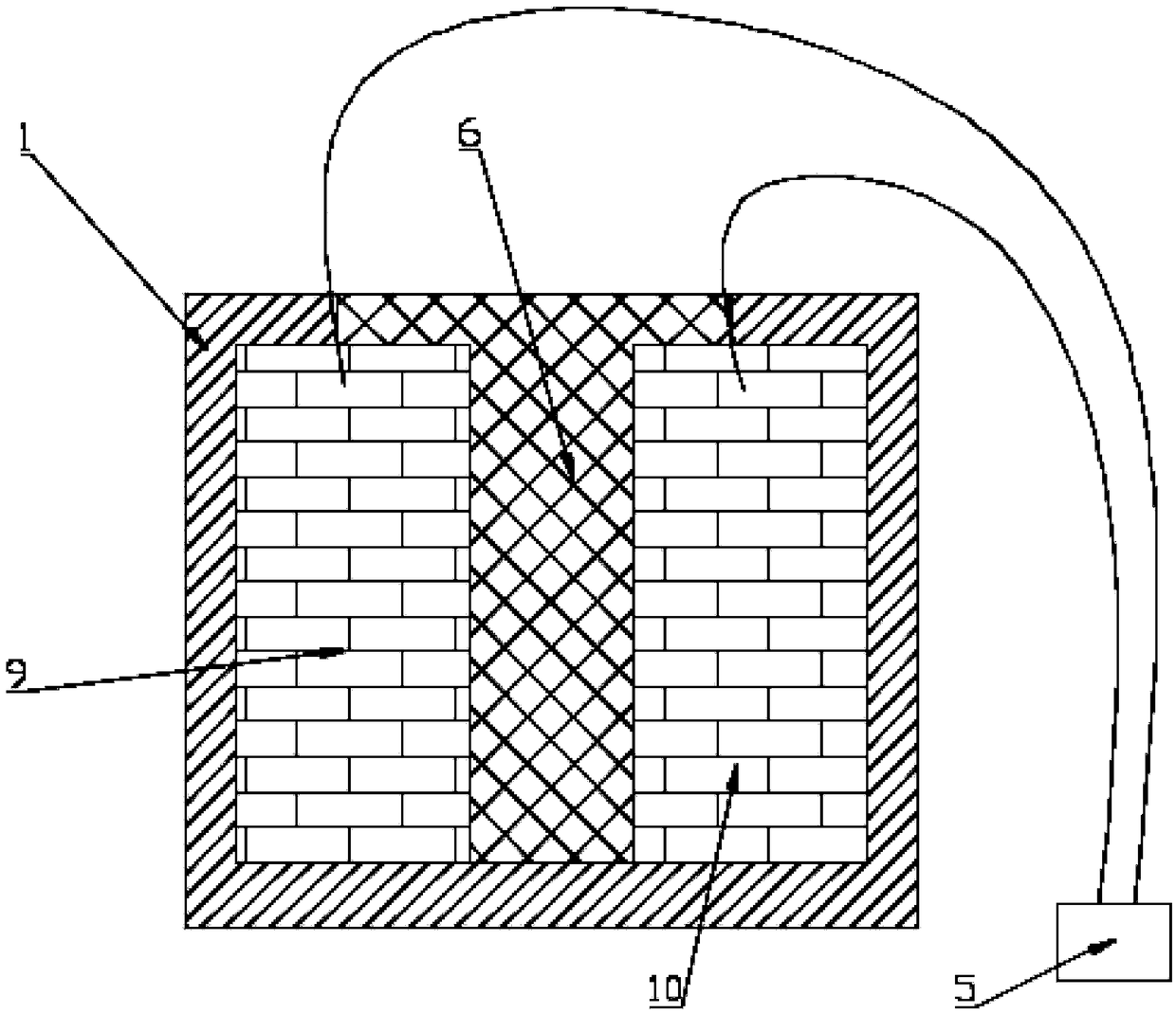 Method for comparison test of thermal performance of two walls and test device