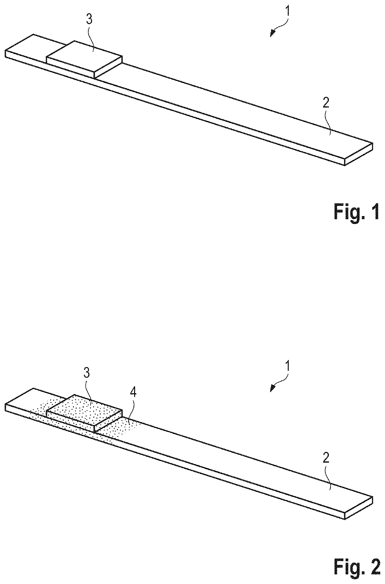 Method for treating indicator fields, indicator field and test device comprising such an indicator field