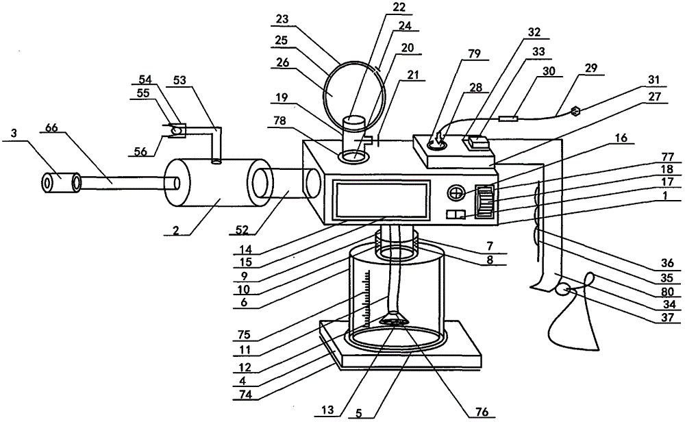 Disinfecting and dosing device for ear-nose-throat department