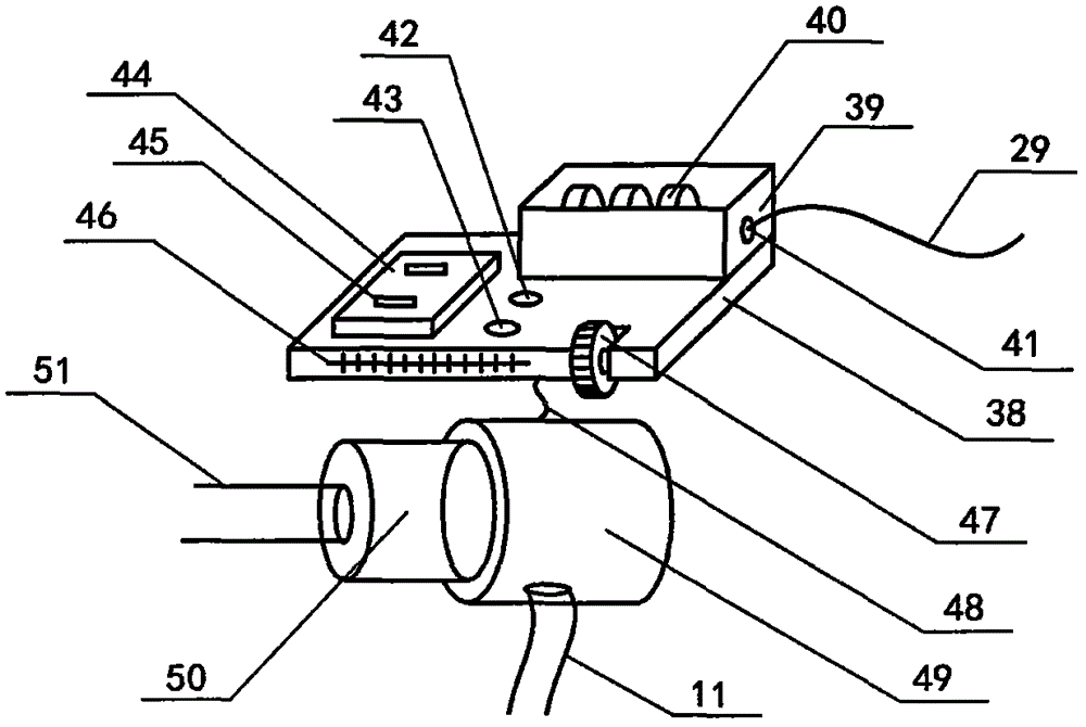 Disinfecting and dosing device for ear-nose-throat department