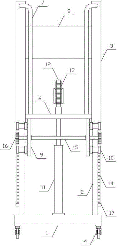 Lifting type cargo taking device